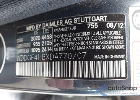 2013 Mercedes-Benz C 250 Sport from USA, damaged, VIN WDDGF4HBXDA770707